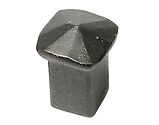 Spira Brass Jade Square Cupboard Knob Pull (18mm Width), Black Antique - FC220