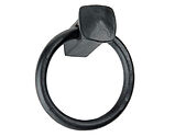 Spira Brass Quadrate Cabinet Ring Drop Pull (48mm x 53mm), Black Antique - FC252