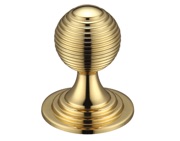 Zoo Hardware Fulton & Bray Queen Anne Ringed Cupboard Knob (25mm, 32mm OR 38mm), Polished Brass - FCH08