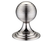Zoo Hardware Fulton & Bray Queen Anne Ringed Cupboard Knob (25mm, 32mm OR 38mm), Polished Nickel - FCH08PN
