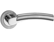 Fortessa Sorrento Dual Polished Chrome & Satin Chrome Door Handles - FCOSOR-SPC (sold in pairs)