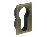 Atlantic Forme Euro Profile Escutcheon On Concealed Square Rose, Yester Bronze - FCSESCEYB (sold in pairs)