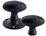 Zoo Hardware Foxcote Foundries Oval Rim Knob, Black Antique - FF416R (sold in pairs)