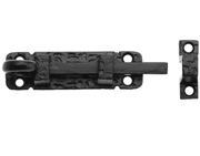 Zoo Hardware Foxcote Foundries Curly Tail Door Bolt, Black Antique - FF51