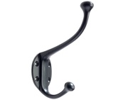 Zoo Hardware Foxcote Foundries Hat & Coat Hook (140mm), Black Antique - FF72PCB