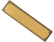 Carlisle Brass Ornate Finger Plate (302mm x 75mm), Polished Brass - FG10