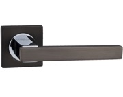 Fortessa Gotham Gravity Lever On Square Rose, Dual Finish Gun Metal And Polished Chrome - FGOGRA-GMG (sold in pairs)