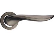Fortessa Gotham Vulcan Lever On Round Rose, Dual Finish Gun Metal And Polished Chrome - FGOVUL-GMG (sold in pairs)