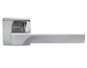 Carlisle Brass Manital Flash Door Handles On Square Rose, Polished Chrome - FH5CP (sold in pairs)