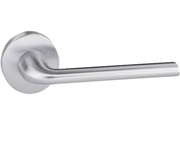 Atlantic Forme Milly Designer Lever On Round Minimal Rose, Satin Chrome - FMR133SC (sold in pairs)