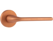 Atlantic Forme Milly Designer Lever On Round Minimal Rose, Urban Satin Copper - FMR133USC (sold in pairs)