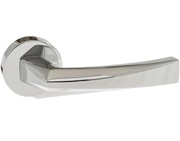 Atlantic Forme Crystal Designer Lever On Round Minimal Rose, Polished Chrome - FMR268PC (sold in pairs)