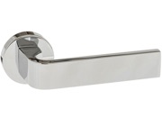 Atlantic Forme Monza Designer Lever On Round Minimal Rose, Polished Chrome - FMR413PC (sold in pairs)