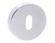 Atlantic Forme Standard Profile Escutcheon On Minimal Round Rose, Polished Chrome - FMRKPC (sold in pairs)