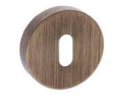 Atlantic Forme Standard Profile Escutcheon On Minimal Round Rose, Yester Bronze - FMRKYB (sold in pairs)