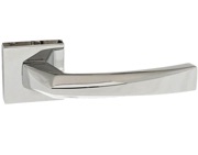 Atlantic Forme Crystal Designer Lever On Square Minimal Rose, Polished Chrome - FMS268PC (sold in pairs)