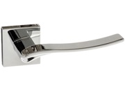 Atlantic Forme Olimpia Designer Lever On Square Minimal Rose, Polished Chrome - FMS280PC (sold in pairs)