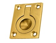 Carlisle Brass Flush Ring Pull (38mm x 50mm OR 49mm x 63mm), Polished Brass - FRP50