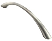 Carlisle Brass Fingertip Waisted Bow Cabinet Pull Handles (128mm OR 224mm C/C), Satin Nickel - FTD2010SN