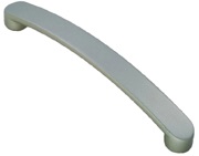 Carlisle Brass Fingertip Radiused End Flat Bow Cabinet Pull Handle (128mm OR 160mm C/C), Satin Nickel - FTD2035SN