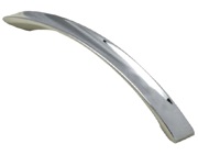 Carlisle Brass Fingertip Concave Bow Cupboard Pull Handle (128mm OR 162mm C/C), Polished Chrome - FTD2040CP