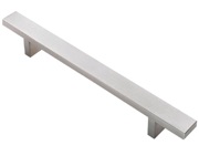 Carlisle Brass Fingertip Rectangular Section T-Bar Cabinet Pull Handles (128mm OR 160mm C/C), Stainless Steel - FTD2500SS