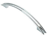 Fingertip Wire Pattern Cabinet Pull Handles (128mm C/C), Polished Chrome - FTD280B