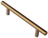 Carlisle Brass Fingertip Steel T Bar Cabinet Handle (Multiple Sizes), Antique Brass - FTD445AB