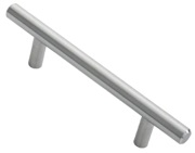 Carlisle Brass Fingertip Steel T Bar Cabinet Handle (96mm C/C), Satin Chrome - FTD445SC