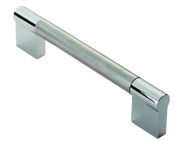 Carlisle Brass Fingertip Chunky Key Hole Bar Cabinet Pull Handles (Multiple Sizes), Satin Nickel & Polished Chrome - FTD470SNCP