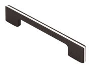 Carlisle Brass Fingertip Harris Cupboard Pull Handle (128mm, 160mm Or 192mm), Black With White Inlay - FTD529BLK/WHT