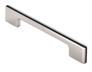 Carlisle Brass Fingertip Harris Cupboard Pull Handle (128mm, 160mm Or 192mm), Polished Chrome With Black Inlay - FTD529CP/BLK