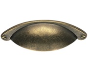 Carlisle Brass Traditional Cupboard Cup Pull Handle (64mm C/C), Antique Brass - FTD555AB