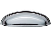 Carlisle Brass Modern Shaker Cupboard Cup Pull Handle (96mm C/C), Polished Chrome - FTD559CP