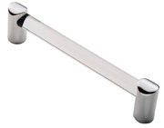 Carlisle Brass Fingertip Clear Acrylic Bar Cabinet Pull Handle (128mm Or 160mm C/C), Polished Chrome Ends - FTD685ACC