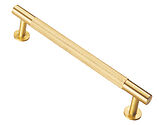 Carlisle Brass Fingertip Knurled Cupboard Pull Handles (128mm, 160mm, 224mm OR 320mm c/c), Satin Brass - FTD700SB