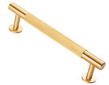 Carlisle Brass Fingertip Lines Cupboard Pull Handles (128mm, 160mm, 224mm OR 320mm c/c), Satin Brass - FTD710BSB
