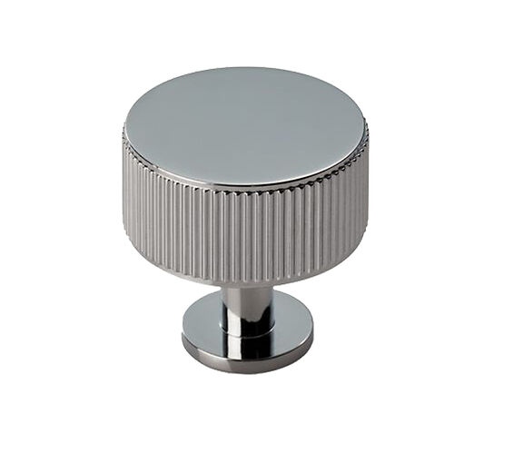 Carlisle Brass Fingertip Lines Radio Cupboard Knob, Polished Chrome -  FTD713CP from Door Handle Company