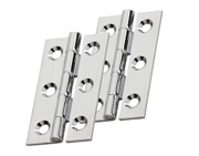 Carlisle Brass Fingertip Cabinet Hinges (50mm x 28mm OR 64mm x 35mm), Polished Chrome - FTD800CP (sold in pairs)