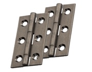 Carlisle Brass Fingertip Cabinet Hinges (64mm x 35mm), Pewter Effect - FTD800PE (sold in pairs)