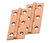 Carlisle Brass Fingertip Cabinet Hinges (64mm x 35mm), Satin Copper - FTD800SCO (sold in pairs)