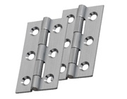 Carlisle Brass Fingertip Cabinet Hinges (50mm x 28mm OR 64mm x 35mm), Satin Chrome - FTD800SC (sold in pairs)
