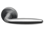 Intelligent Hardware Galaxy Door Handles On Round Rose, Satin Chrome - GAL.09.SCP (sold in pairs) 