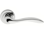 Carlisle Brass Manital Giava Door Handles On Round Rose, Polished Chrome - GI5CP (sold in pairs)