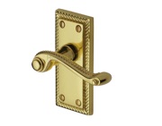Heritage Brass Georgian Short Polished Brass Door Handles - G060-PB (sold in pairs)