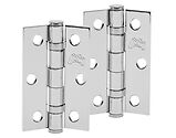Access Hardware 3 Inch Steel Ball Bearing Door Hinges, Polished Chrome - H305PC (sold in pairs)