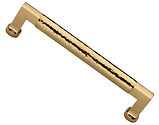 Heritage Brass Bauhaus Design Hammered Cabinet Pull Handle (Various Lengths), Polished Brass - HAM0312 101-PB