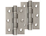 Intelligent Hardware 3 Inch Ball Bearing (75mm x 50mm) Butt Hinges, Satin Stainless Steel - HBB.3X2.SS.3P (sold in pairs)
