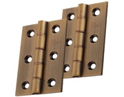 Carlisle Brass 3 Inch Double Phosphor Bronze Washered Hinges, Antique Brass - HDPBW21AB (sold in pairs)