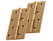 Carlisle Brass 4 Inch Double Phosphor Bronze Washered Hinges, Satin Brass - HDPBW61SB (sold in pairs)